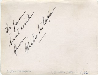 Victor McLaglen autograph