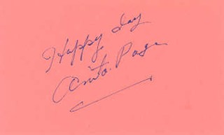 Anita Page autograph