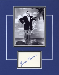 George Burns autograph
