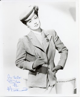 Olivia de Havilland autograph