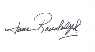 Jane Randolph autograph