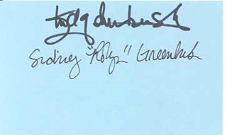 Lindsay and Sidney Greenbush autograph