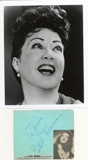Ethel Merman autograph