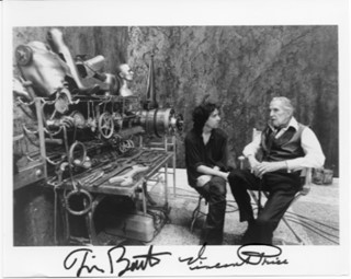 Vincent Price & Tim Burton autograph