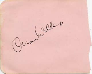Orson Welles autograph