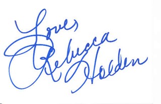 Rebecca Holden autograph
