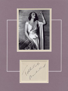 Tallulah Bankhead autograph