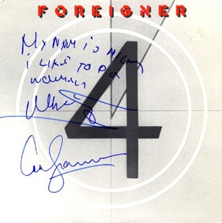Foreigner autograph