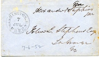 Alexander Hamilton Stephens autograph