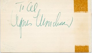 Agnes Moorehead autograph