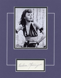 Barbara Stanwyck autograph