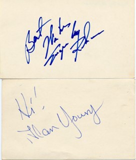 Sugar Ray Robinson & Alan Young autograph