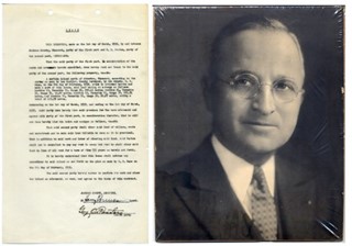 Harry Truman autograph