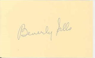 Beverly Sills autograph