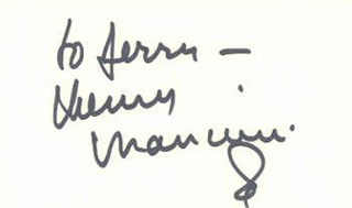 Henry Mancini autograph