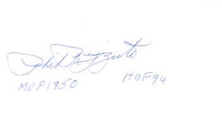 Phil Rizzuto autograph