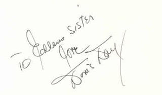 Doris Day autograph