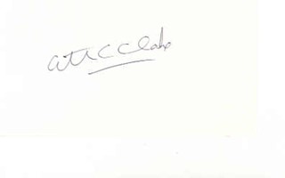 Arthur C. Clarke autograph