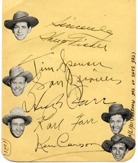 Sons of the Pioneers autograph