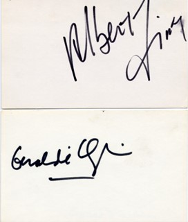 Albert Finney & Geraldine Chaplin autograph