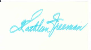 Kathleen Freeman autograph