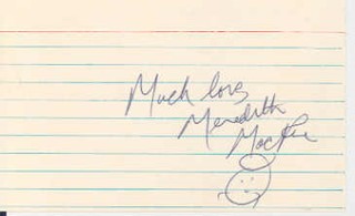 Meredith MacRae autograph