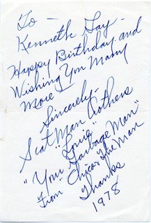 Scatman Crothers autograph