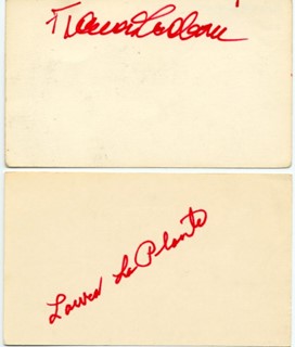 Francis Lederer & Laura LaPlante autograph