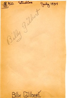 Billy Gilbert autograph