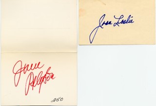 Joan Leslie & June Allyson autograph