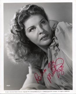 Martha Raye autograph