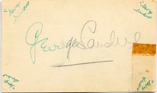 George Sanders autograph