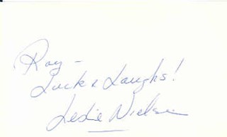 Leslie Nielsen autograph