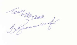 Thurl Ravenscroft autograph