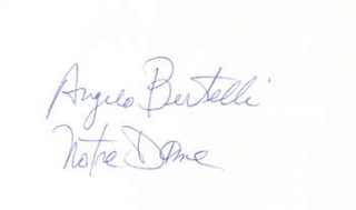 Angelo Bertelli autograph