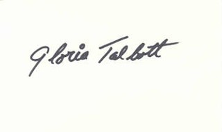 Gloria Talbott autograph
