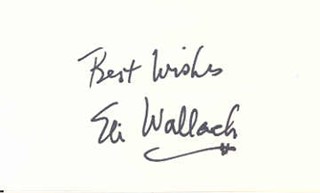 Eli Wallach autograph
