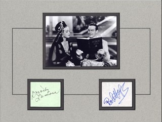 Bob Hope and Dorothy Lamour autograph