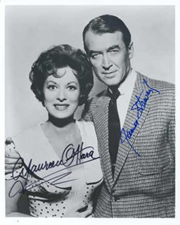 James Stewart & Maureen O'Hara autograph