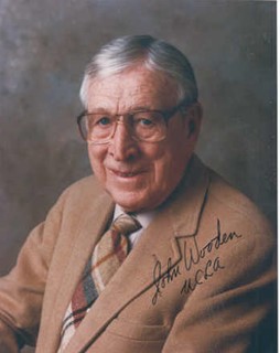 John Wooden autograph