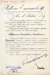 Benito Mussolini & Vittorio Emanuele autograph