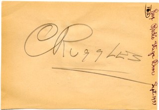 Charlie Ruggles autograph