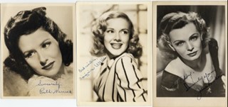 Vintage Actress Lot autograph