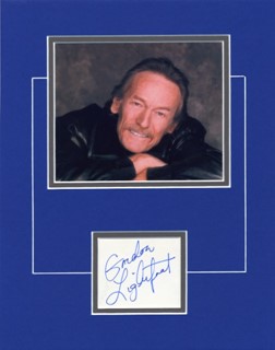 Gordon Lightfoot autograph