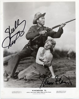 James Stewart & Shelly Winters autograph