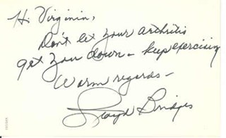 Lloyd Bridges autograph