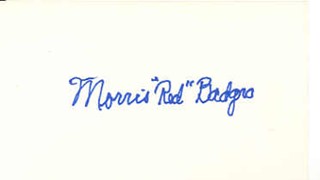 Morris Red Badgro autograph