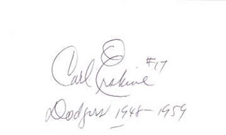 Carl Erskine autograph