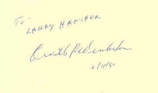 Orville Redenbacher autograph