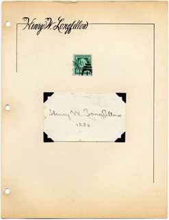 Henry W. Longfellow autograph
